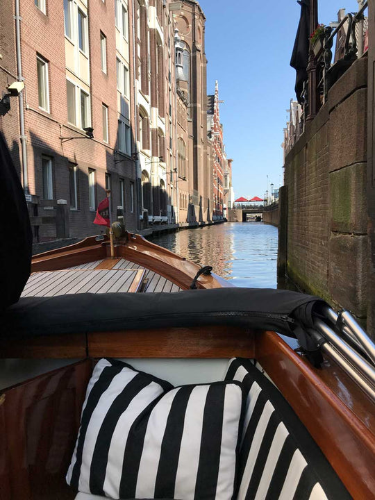 Canal boat ride in Amsterdam